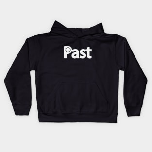 Past going to the past typography design Kids Hoodie